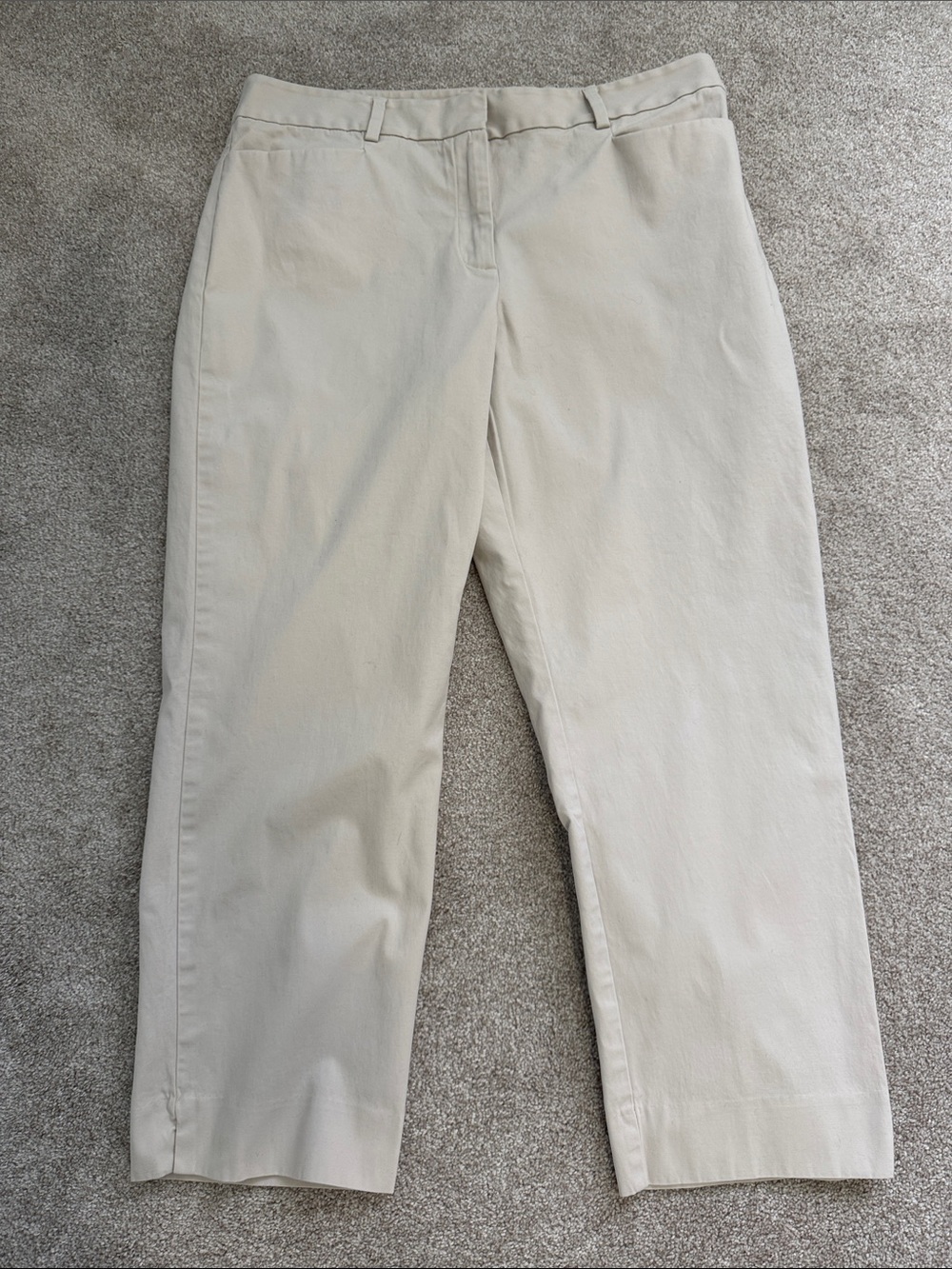Talbots Curvy  Beige Cropped Ankle Pants SZ12